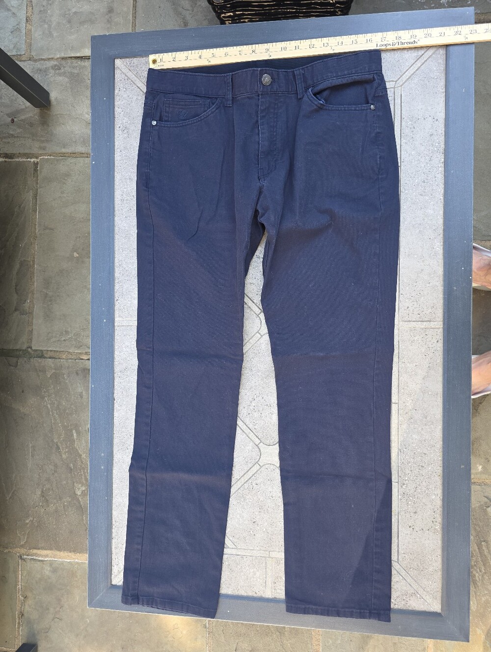 English Laundry Men's Slim Fit Stretch Pants 34W x 32L Navy Blue